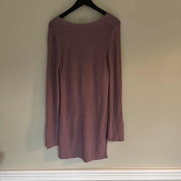 Free People Criss Cross Tunic Sweater Mauve Medium - Picture 7 of 10